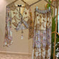 Boho Indian Embroidered Skirt Set