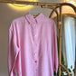 Pink Linen Shell Buttons Shirt