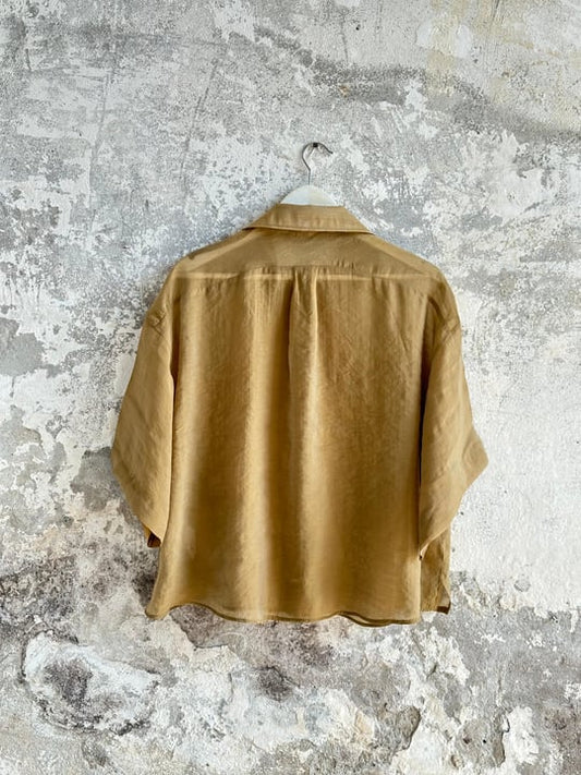 Cafe Oversized 3/4 Sleeve Shirt