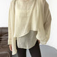 Stone Chiffon Cape Blouse