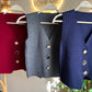 Burgundy Vest With Golden Buttons