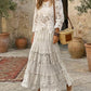 Cotton Lace & Crochet White Elastic Waist Skirt