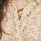 Buttur Yellow Chiffon Floral Shirt With Ties