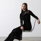Black Velvet & Tull Bodycon Dress