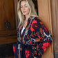 Navy Premium Embroidered Triko Belted Jacket