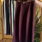 Burgundy Linen Pants With Leather Belt