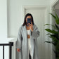 Light Grey Heavy Longline Coat Cardigan