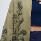 Olive Embroidered Bomber Jacket
