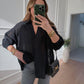 Black Striped Linen Shirt