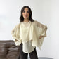 Stone Chiffon Cape Blouse