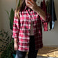 Red Plaid Cotton Shirt