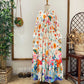Off White Floral Wide Dress