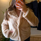 Beige Fury Jacket With Pockets