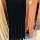 Black Wool Bodycon Pleated Skirt