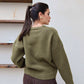Olive V Neck Pullover