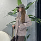 Cafe Wool Jacket With Pockets & Detachable Scarf