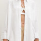 Premium Basic Oversized Cotton White Shirt