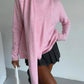 Baby Pink Triko Pullover With Scarf
