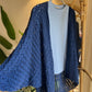 Navy Crochet Butterfly Sleeve Kimono