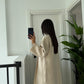 Beige Heavy Longline Coat Cardigan