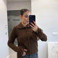 Brown Cardigan With Fringes