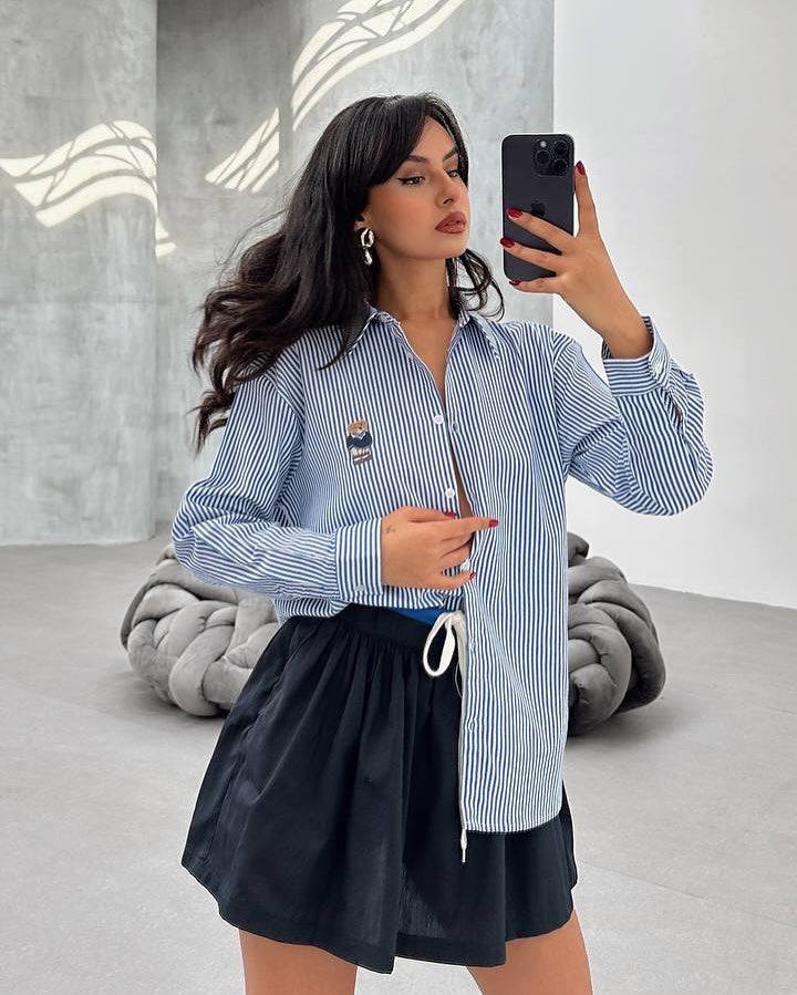 The Striped Blue Bear Shirt