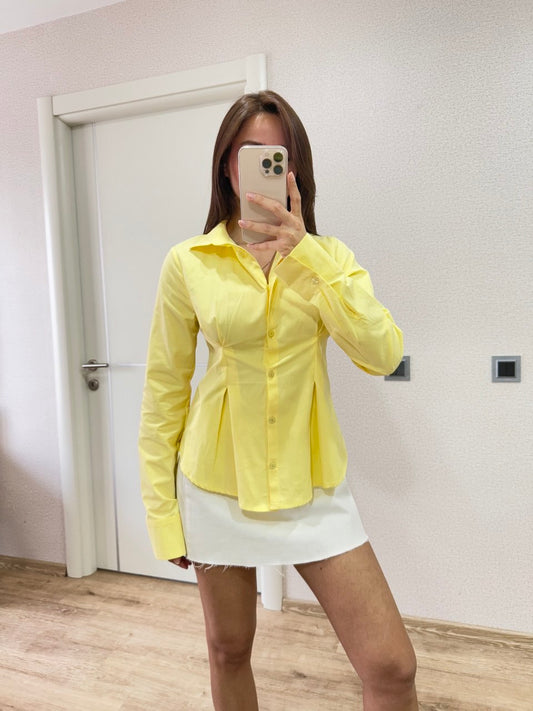 Yellow Corset Shirt (Petite Size)