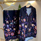 Floral Black Oversized Shirt Set