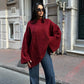 The Oversized Burgundy Pullover