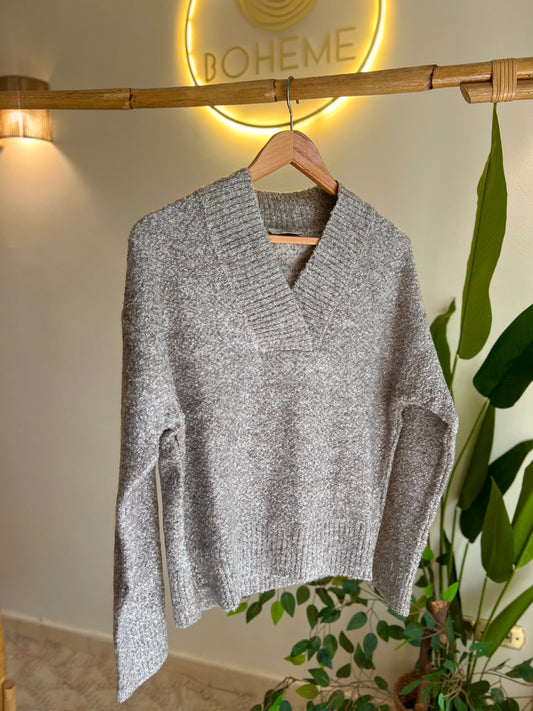 Cafe Mohair V Neck Pullover