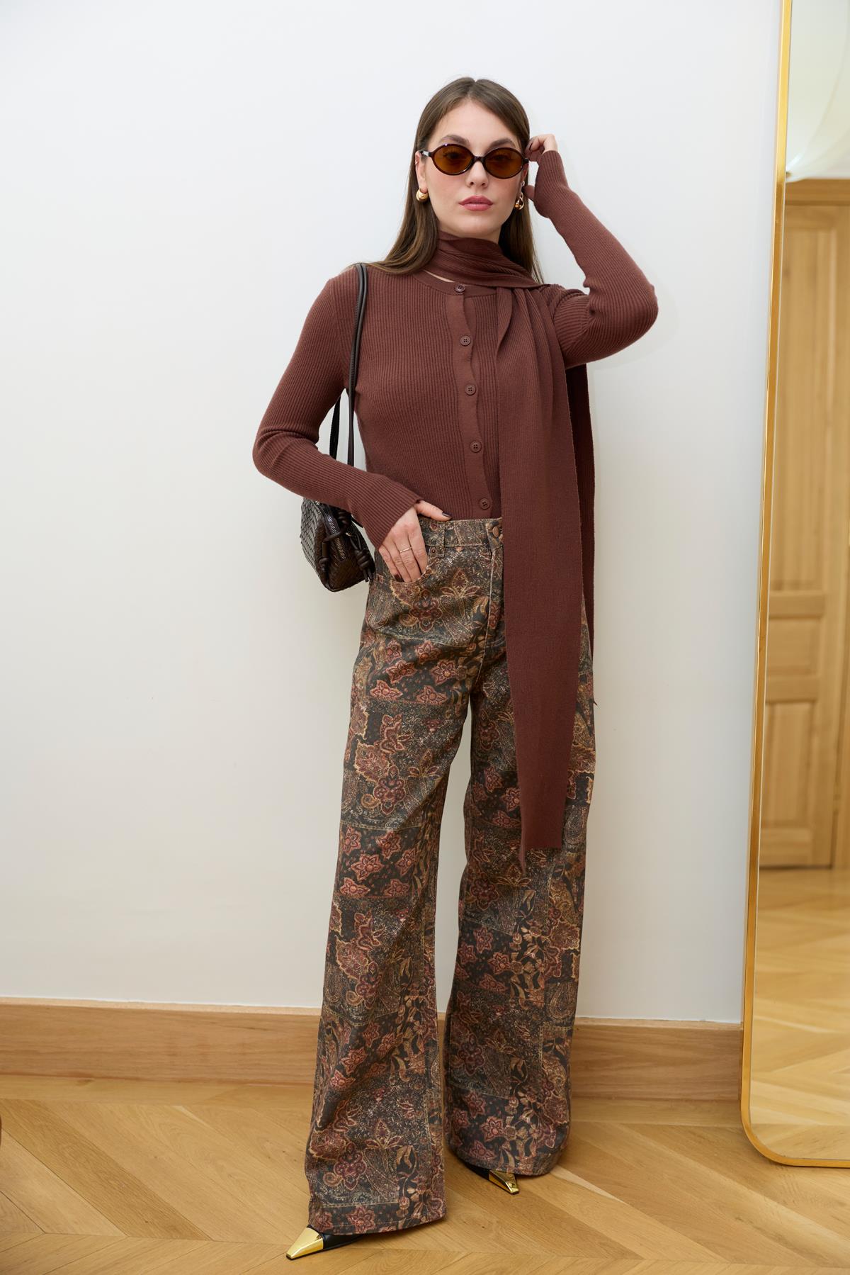 Vintage Denim Brown Pants