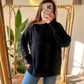 Black Quarter Zip Up Collar Pullover