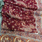 Burgundy Beige Cotton Double-Face Pashmina