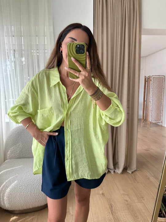 Lime Yellow Oversized Shirt
