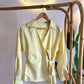 Striped Yellow Tie Shirt With Side Belt (Petite Size)