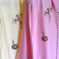 Pink Linen Bead-Embellished Shirt
