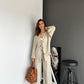 Linen Greige Boho Kimono Tasseled Set