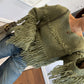 The Boho Fringe Olive Pullover