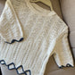 Off White X Navy Zigzag Crochet Top