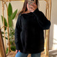 Black Quarter Zip Up Collar Pullover