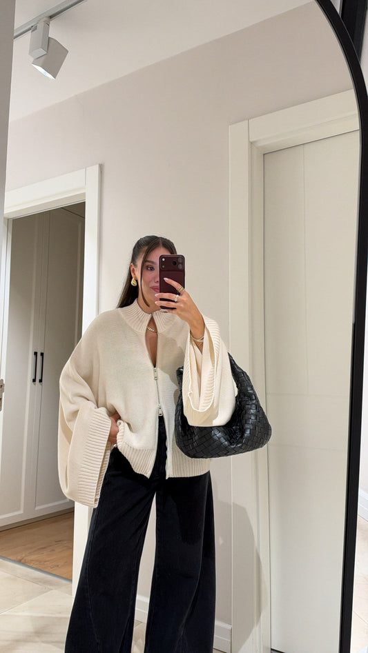 The Butterfly Cream Triko Jacket