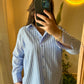 The Glam Blue Stone Embellished Shirt