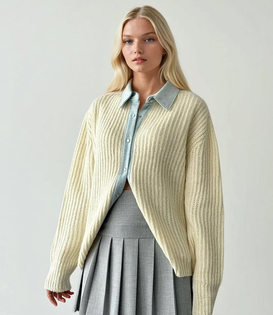 Cream X Denim Wool Jacket