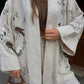 Premium Linen Embroidered Birds Beige Kimono (PREORDER Delivery in 10 days)