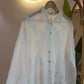 White Embroidered Floral Shirt With Lace