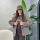 Cafe Wool Jacket With Pockets & Detachable Scarf