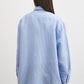 Striped Blue Basic Oversized Shirt