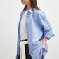 Striped Blue Basic Oversized Shirt