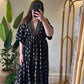 Paisley Black Golden Tasseled Dress
