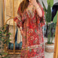 The Italian Orange Paisly Dress With Embroidery & Tassels